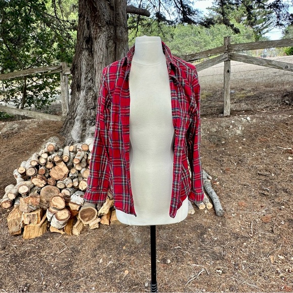 Classic LL Bean Women’s Red Flannel Shirt - XS - Picture 2 of 7